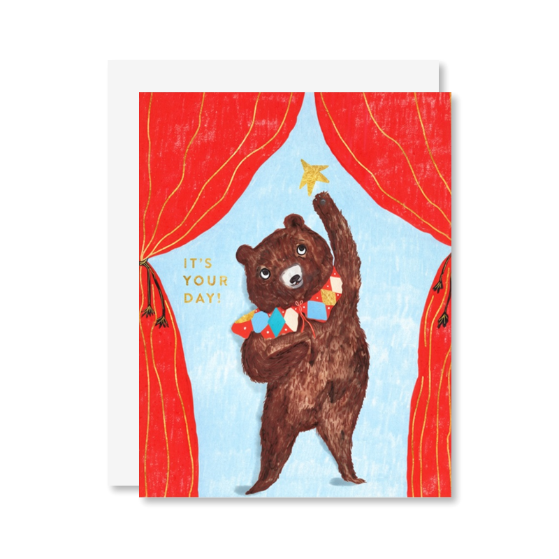 Circus Bear Single Card