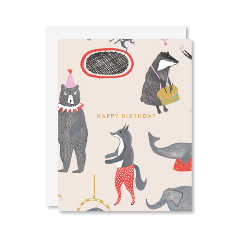 Circus Birthday Single Card