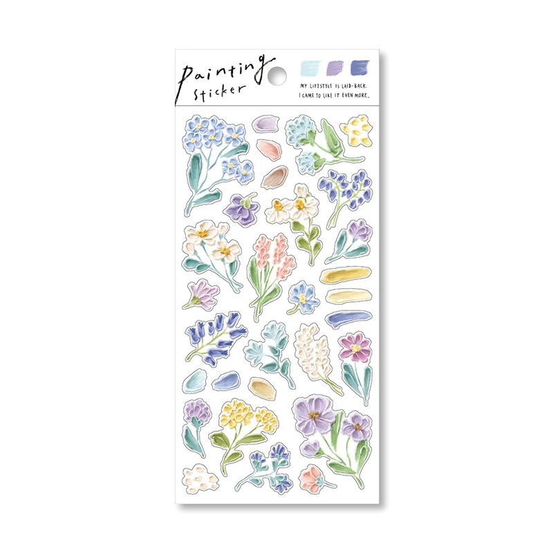 Cool Floral - Painting Stickers Sheet