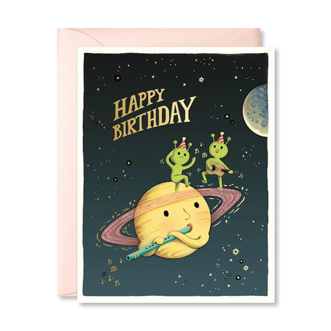 Cosmic Band Birthday Single Card