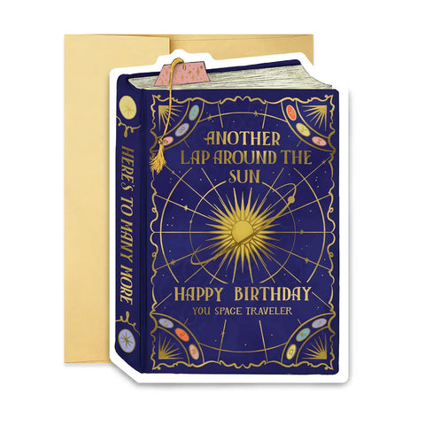 Cosmos Birthday Book Cover Single Card
