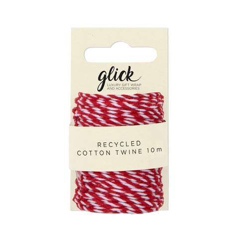 Red Recycled Cotton Twine - 10m