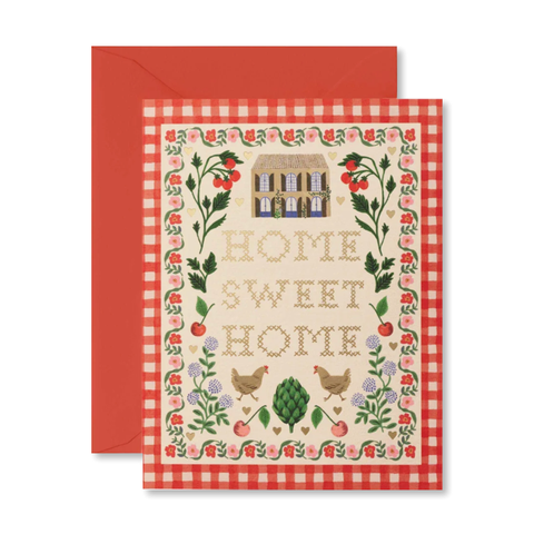 Cross Stitch Home Sweet Home Single Card