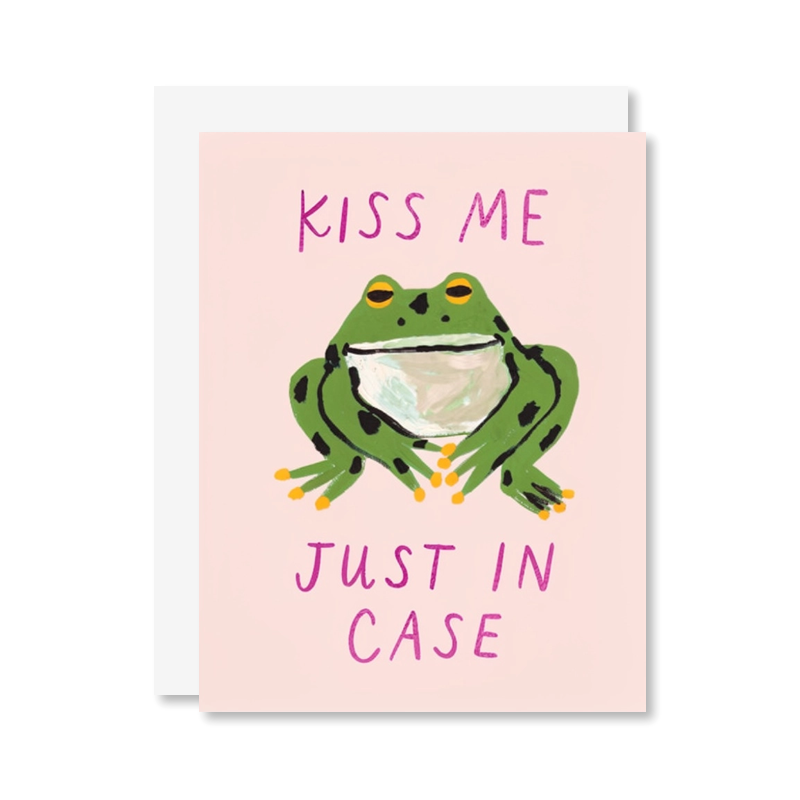 Cute Frog Kiss Single Card