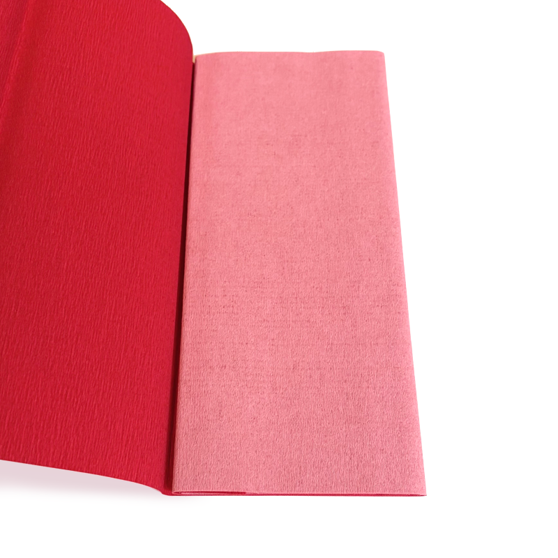 90g Double-Sided Crepe - Dark Rose/Fire Red