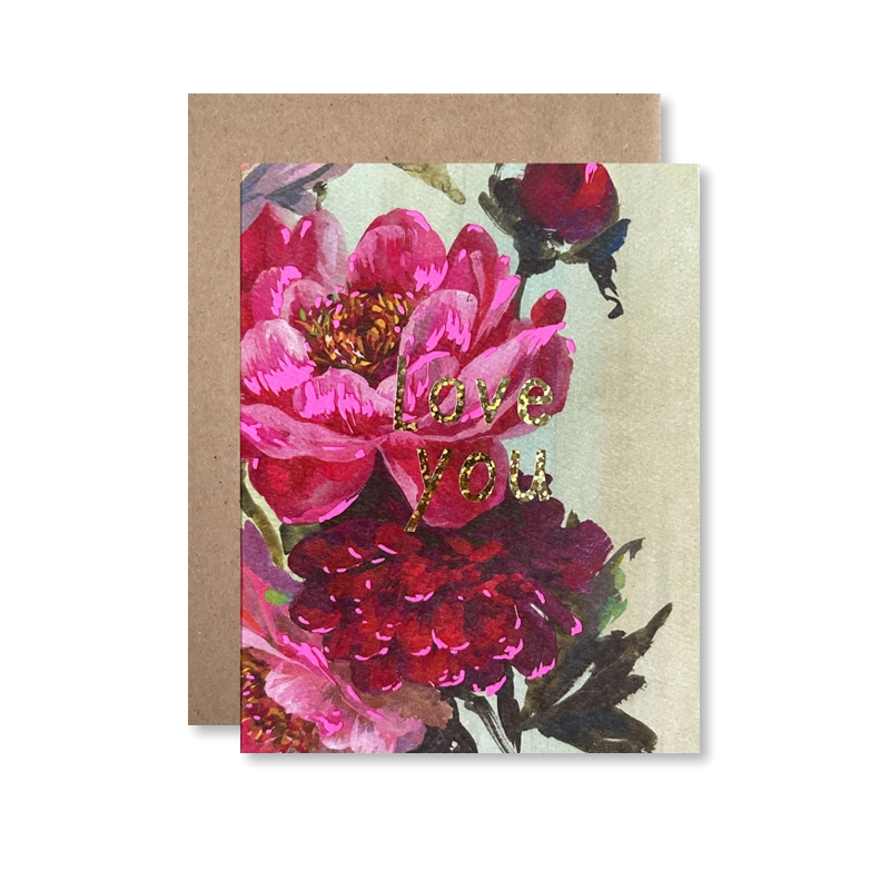 Dealtry Love You Peonies Single Card