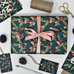 Deep Green Christmas Greenery Gift Wrap Sheet