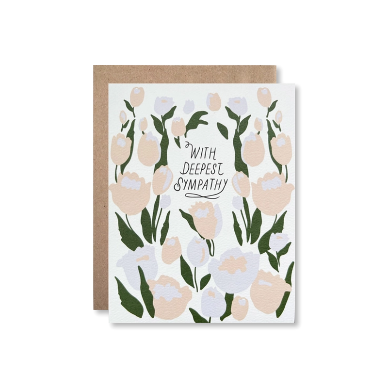 With Deepest Sympathy Tulips Single Card