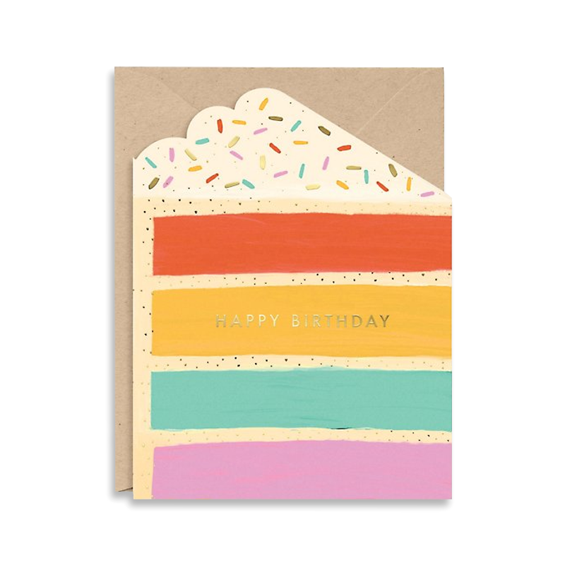 Cake Slice Die-Cut Single Card