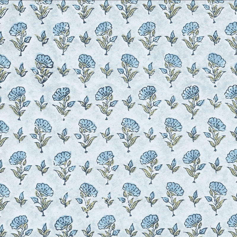 Ditsy Floral Blue Stone Wrap Sheet