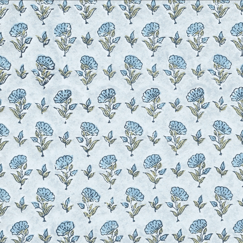 Ditsy Floral Blue Stone Wrap Sheet