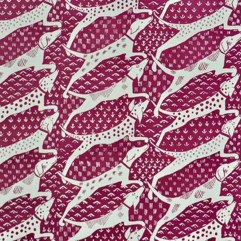Blackcurrant Dogs Patterned Paper Gift Wrap