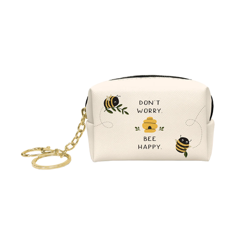 Don't Worry Bee Happy Key Chain Pouch