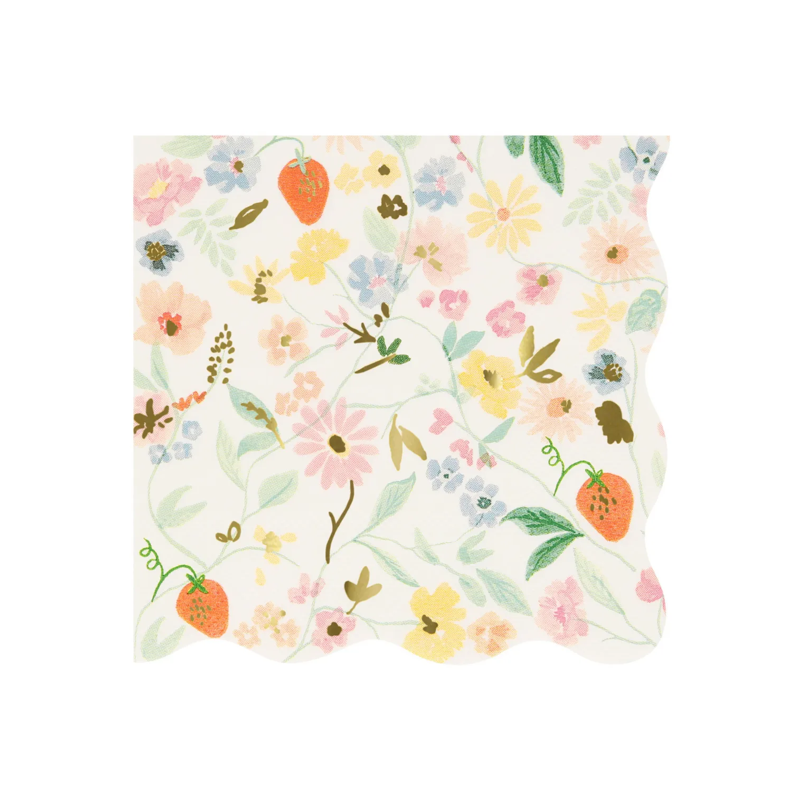 Elegant Floral Napkins (Large)