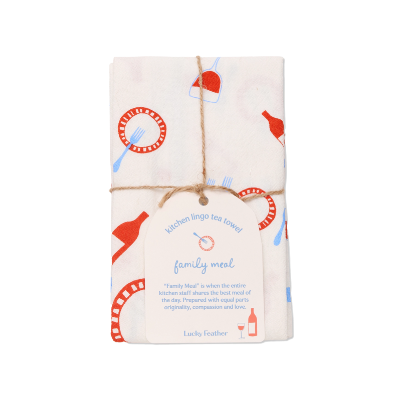 Family Meal Tea Towel