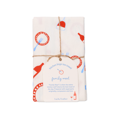 Family Meal Tea Towel