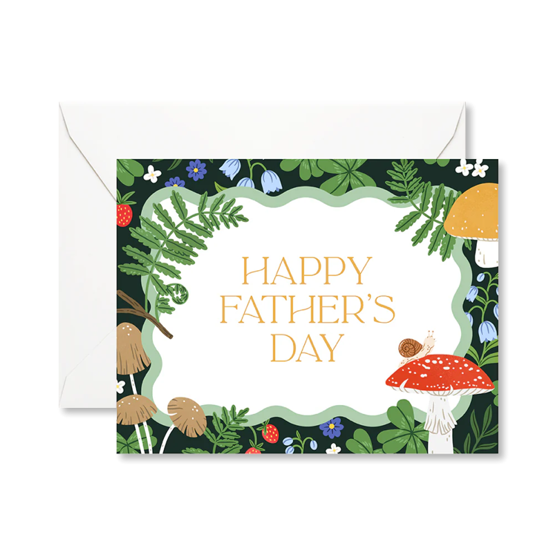 Father's Day Mushrooms Single Card