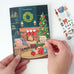 Cozy Fireplace Sticker Scene Single Card