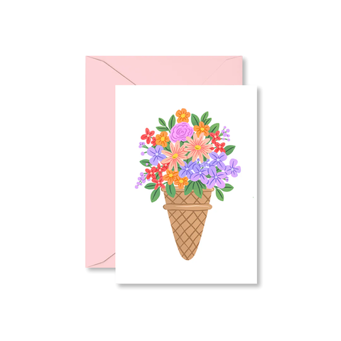 Floral Cone Mini Boxed Cards