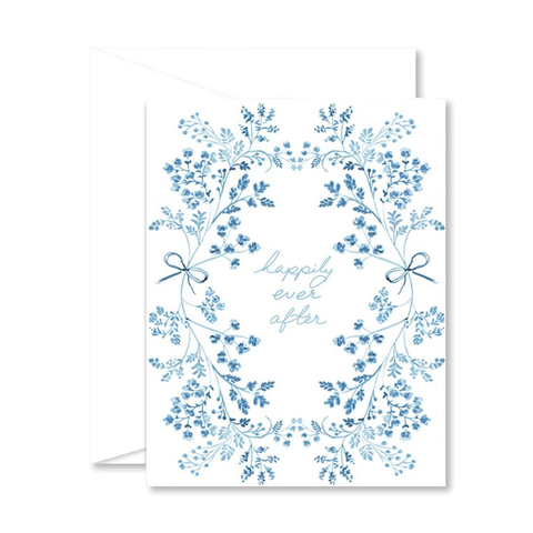 Floral Happily Ever After Single Card