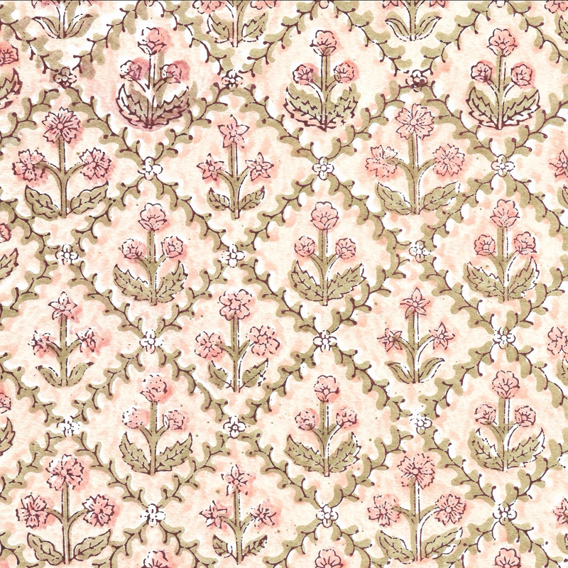Floral Lattice Terracotta Wrap Sheet