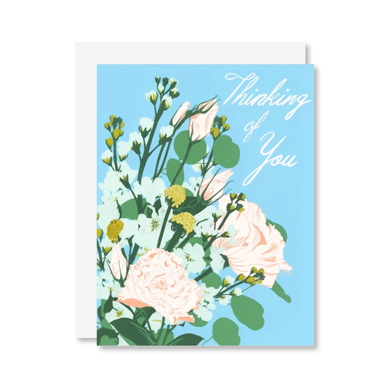 Floral Thinking Of You Single Card