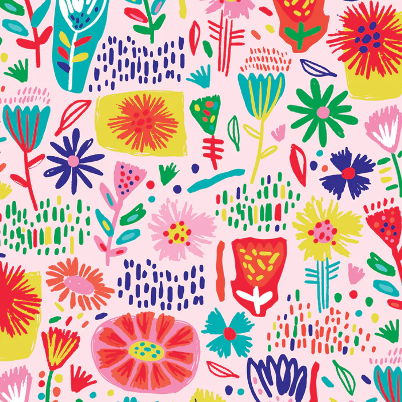 Flower Power Gift Wrap Sheet