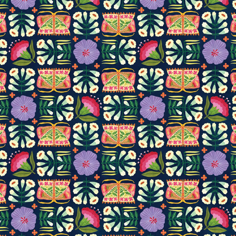 Folk Meadow Gift Wrap Sheet