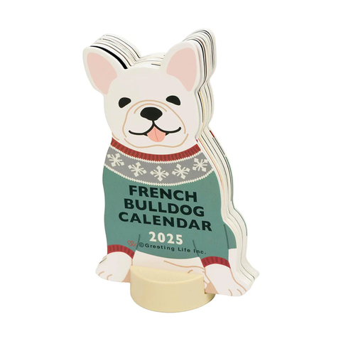 2025 French Bulldog Die Cut Calendar