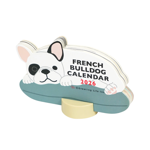 2026 French Bulldog Die Cut Calendar