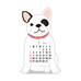 2025 French Bulldog Die Cut Calendar