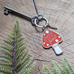 Friend of The Forest Mushroom Enamel Keychain