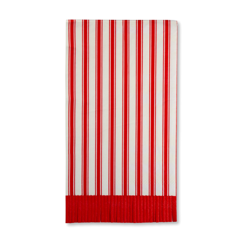Striped Fringe Dinner Napkins