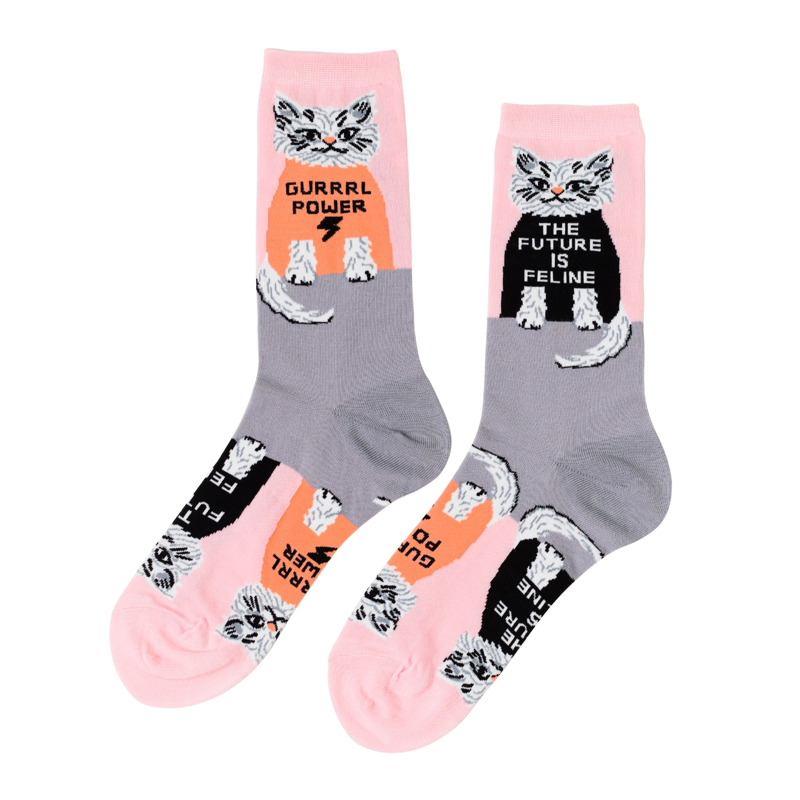 Future Is Feline Crew Socks