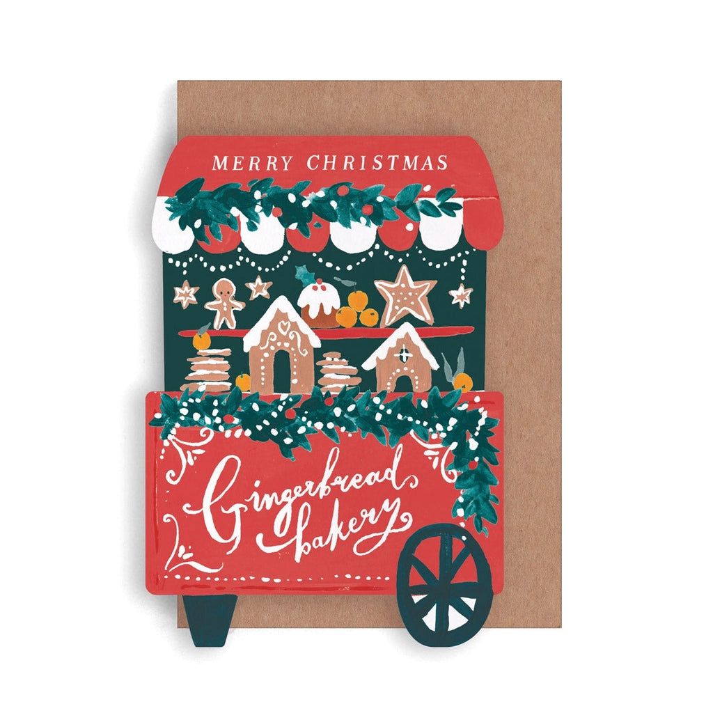 Gingerbread Cart Single Card