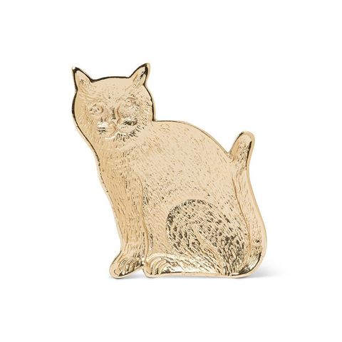 Gold Cat Trinket Tray