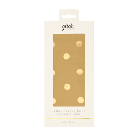 Gold Foiled Dots Tissue Paper Pack