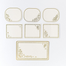 Gold Floral Frame Label Stickers