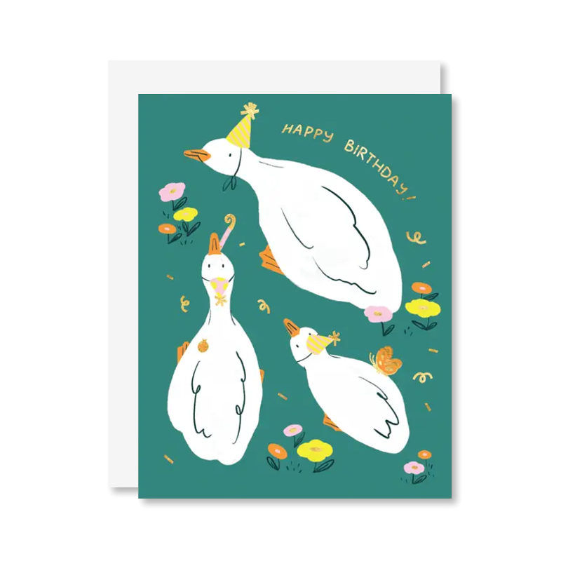 Birthday Goose Single Card
