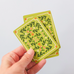 Green Floral Playing Cards