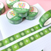 Green Medieval Pattern Washi Tape - 15mm