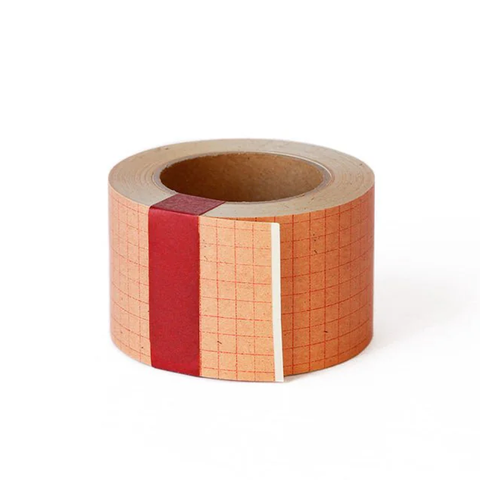 Grid Kraft Paper Tape Red - 45mm