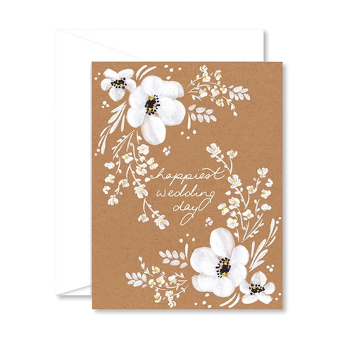 Happiest Wedding Day Single Card