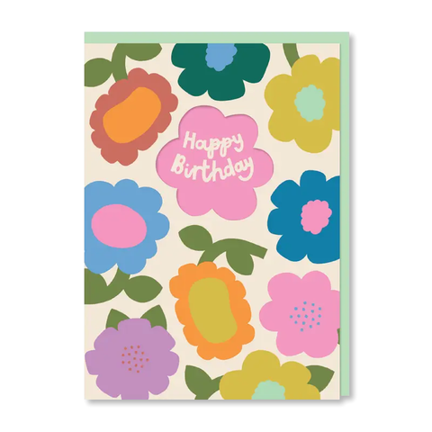 Happy Birthday Cut Out Single Card