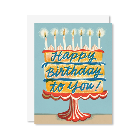 Happy Birthday To You Cake Single Card