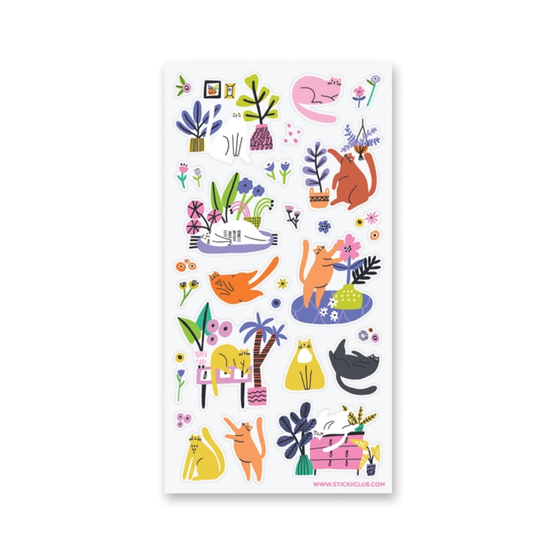 Happy House Cats Sticker Sheet