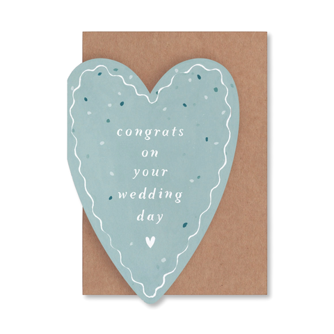 Heart Congrats Wedding Single Card