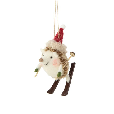 Skiing Sally Felt Ornament
