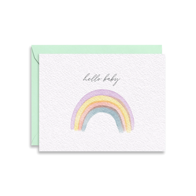 Hello Baby Rainbow Card