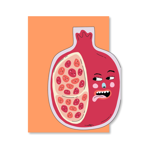 Hey Pomegrante Single Card